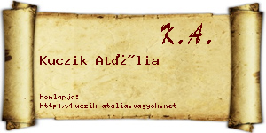 Kuczik Atália névjegykártya